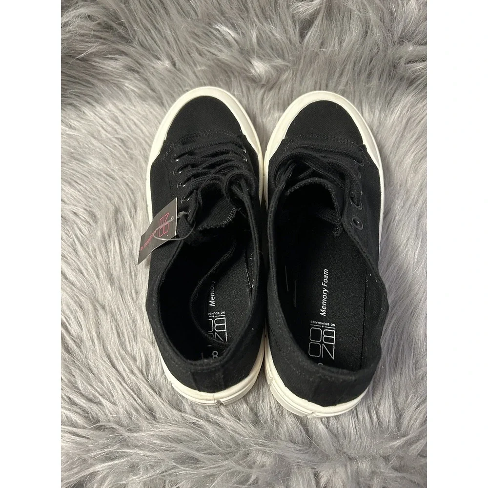 No Boundaries Chunky Lug Low‎ Top Sneakers Womens Size 8 Black Platform Shoes